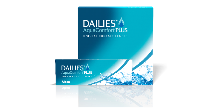DAILIES AquaComfort Plus contact lens box
